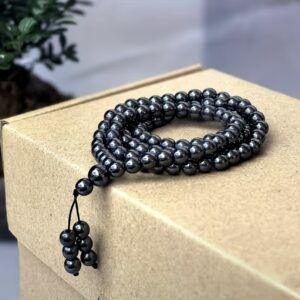 Black onyx mala 108 beads meditation necklace